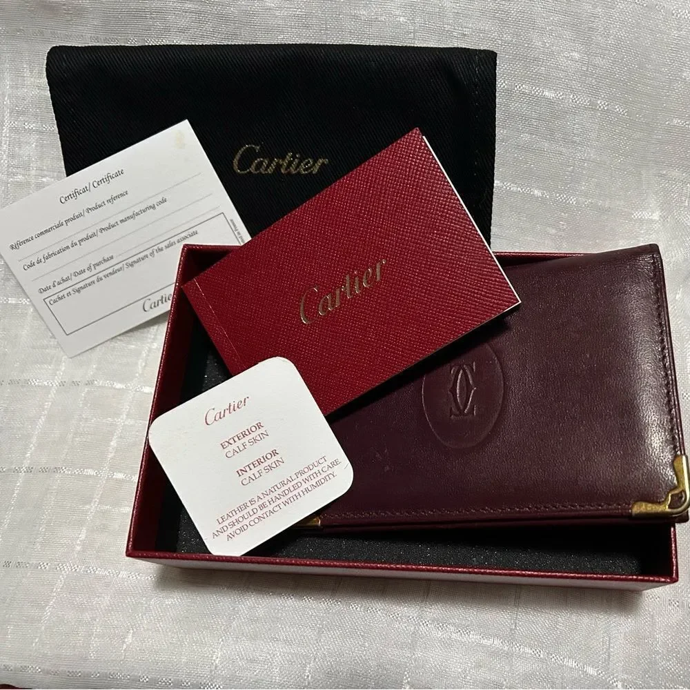 Cartier Leather Wallet - Burgundy